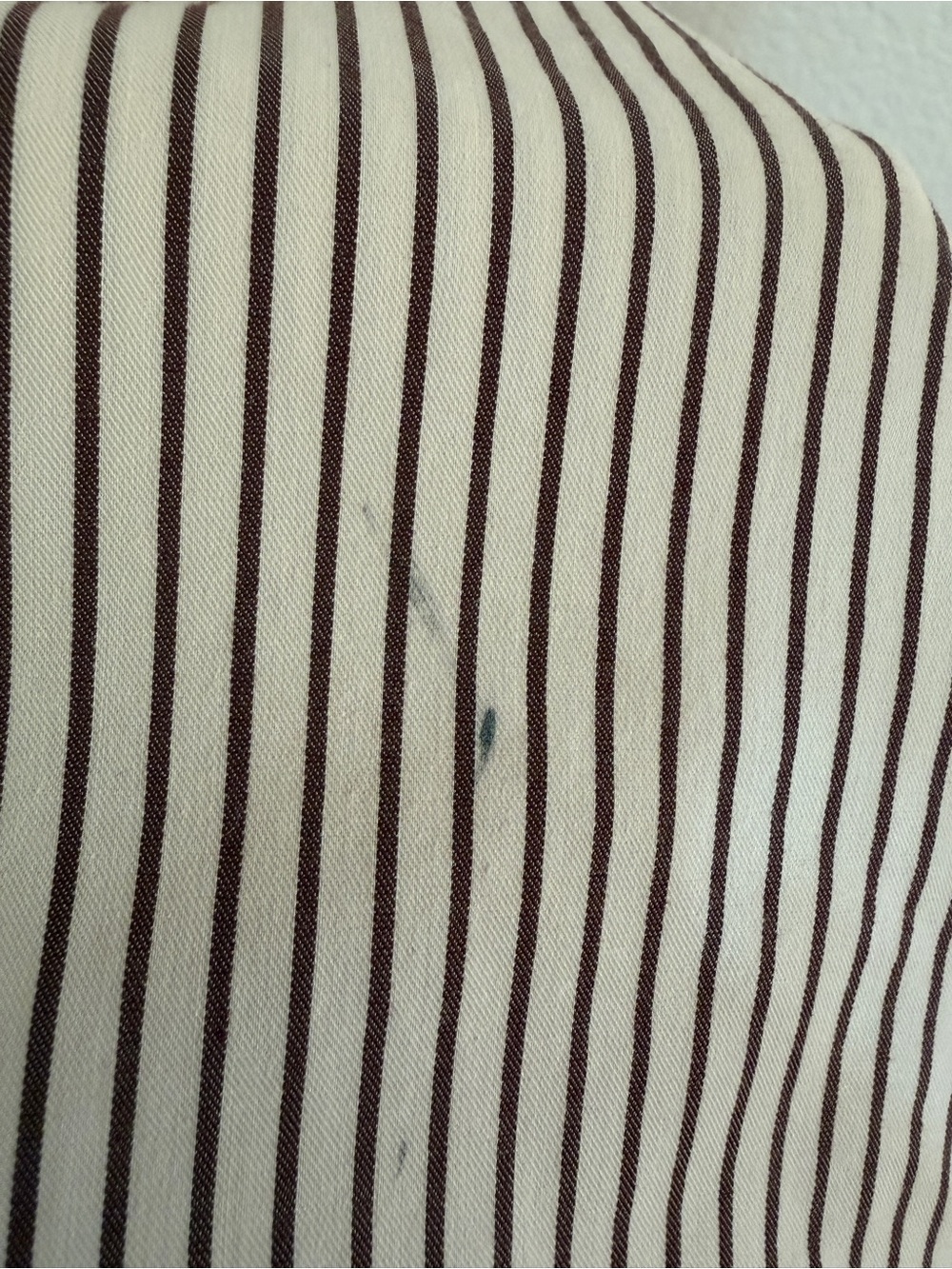 Anthropologie Tobie Striped Brown and White Button-Front Midi Dress size medium - Picture 13 of 14